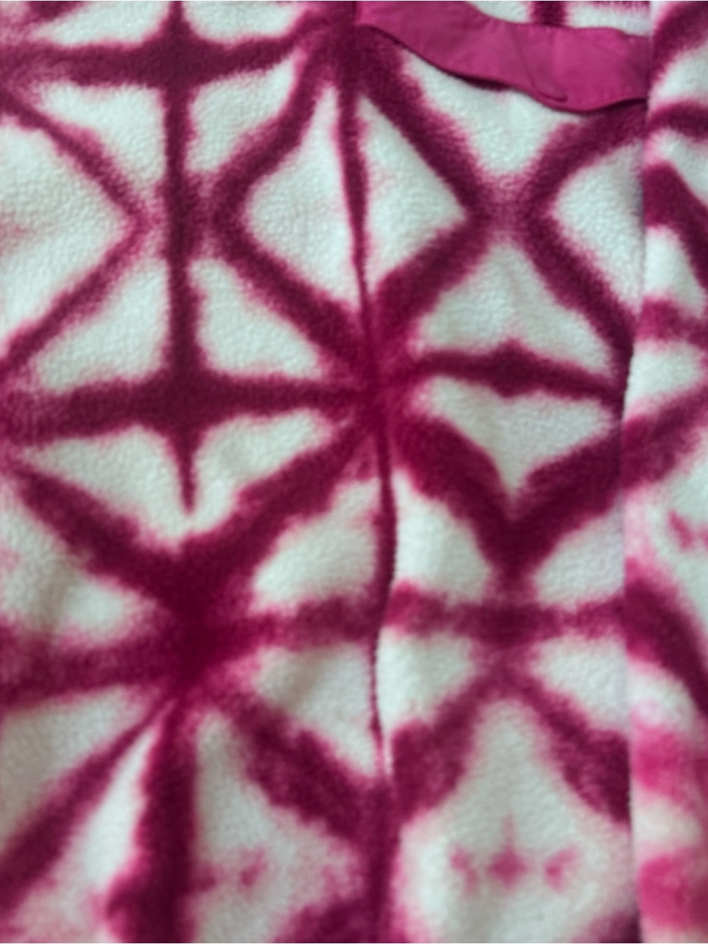 Patagonia Synchilla Diamond Pink Tie Dye Aztec Snap Fleece Sweater Jacket Sz S - Picture 5 of 5